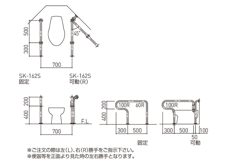 ラッピング不可】 洗面 手洗器用手摺 神栄ホームクリエイト 新協和 SK-259S