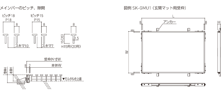 玄関マット（Ｔ型）SK-GMT型,SK-GMU1 | 神栄ホームクリエイト｜物干
